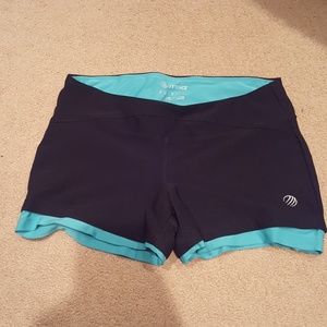 Double layered spandex workout shorts